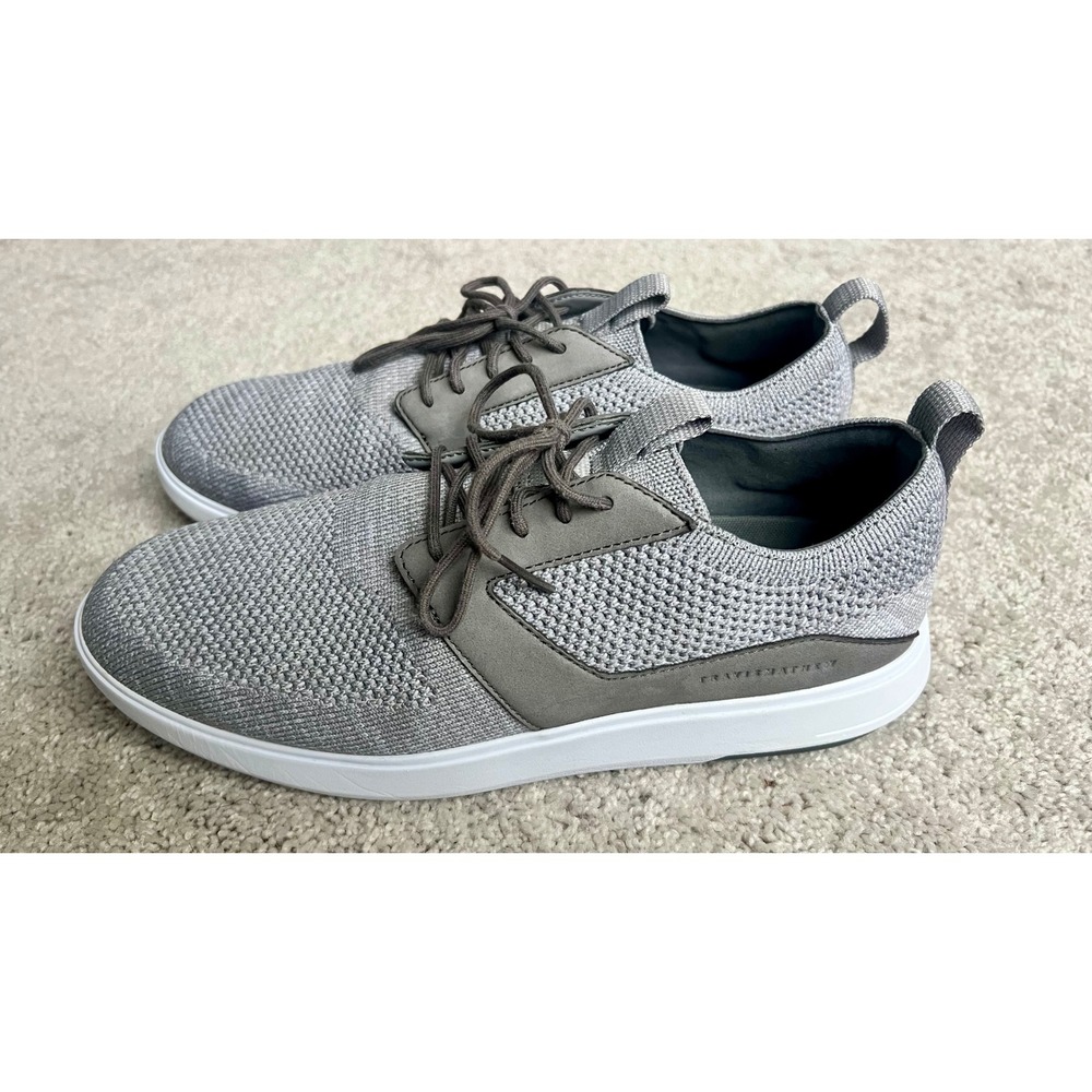 TravisMathew The Daily Grey Knit Lace Up Casual Sneakers Mens